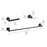Elegant Lighting Freya 3Pc Bathroom Hardware Set, Matte Black