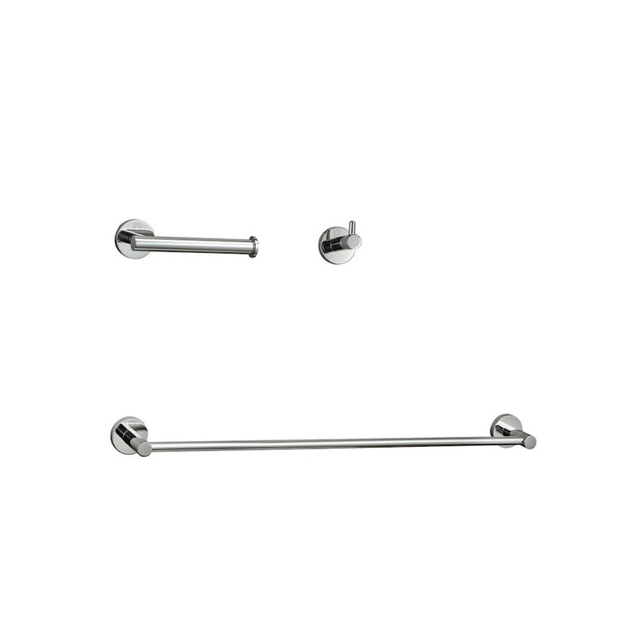 Elegant Lighting Freya 3Pc Bathroom Hardware Set, Chrome