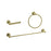 Elegant Lighting Alma 3Pc Bathroom Hardware Set, Brushed Gold
