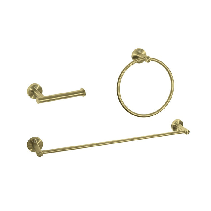 Elegant Lighting Alma 3Pc Bathroom Hardware Set, Brushed Gold