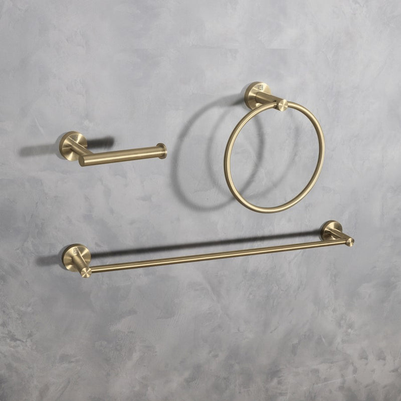 Elegant Lighting Alma 3Pc Bathroom Hardware Set, Brushed Gold