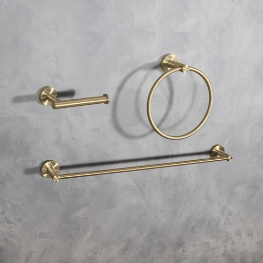 Elegant Lighting Alma 3Pc Bathroom Hardware Set, Brushed Gold
