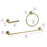 Elegant Lighting Alma 3Pc Bathroom Hardware Set, Brushed Gold