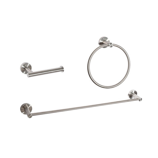 Elegant Lighting Alma 3Pc Bathroom Hardware Set, Brushed Nickel