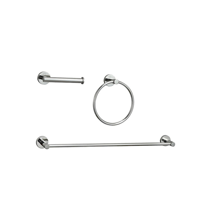 Elegant Lighting Alma 3Pc Bathroom Hardware Set, Chrome