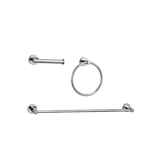 Elegant Lighting Alma 3Pc Bathroom Hardware Set, Chrome