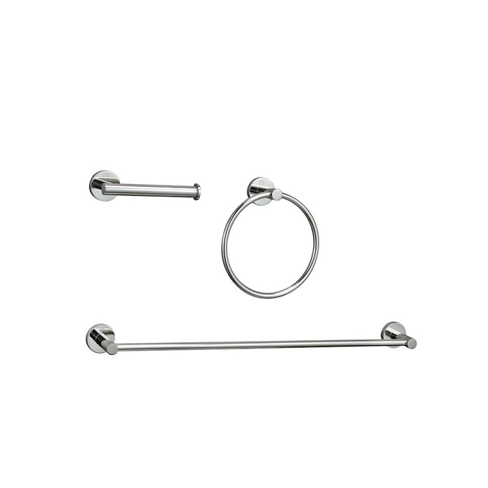 Elegant Lighting Alma 3Pc Bathroom Hardware Set, Chrome
