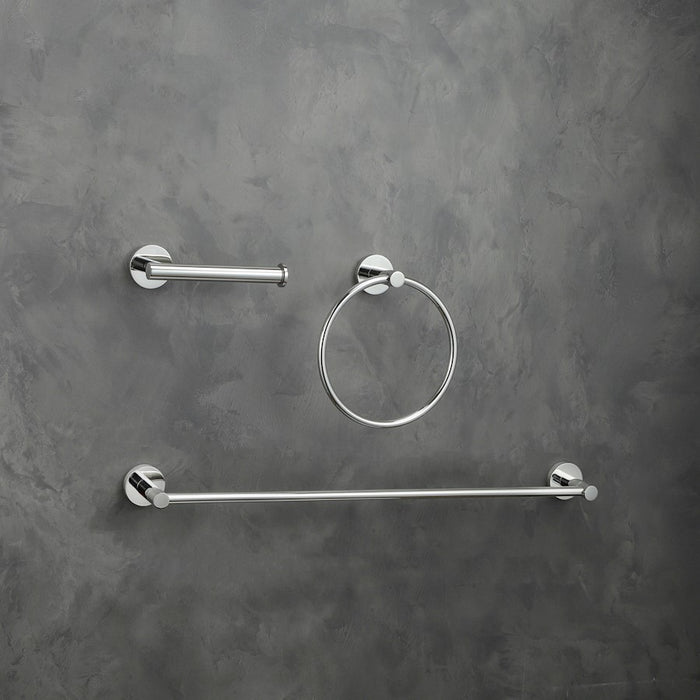 Elegant Lighting Alma 3Pc Bathroom Hardware Set, Chrome