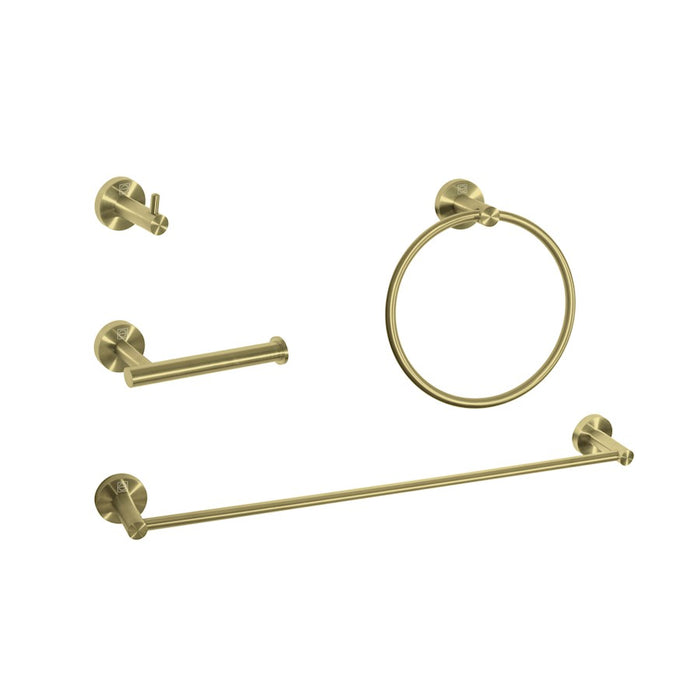 Elegant Lighting Freya 4Pc Bathroom Hardware Set, Brushed Gold