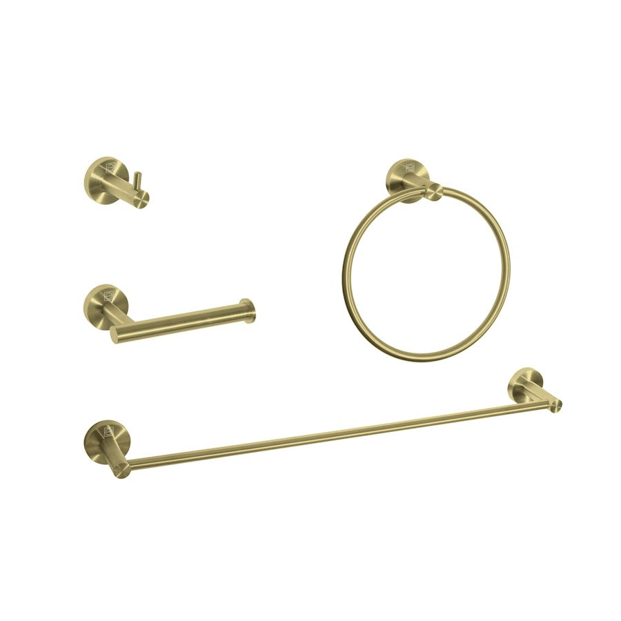 Elegant Lighting Freya 4Pc Bathroom Hardware Set, Brushed Gold