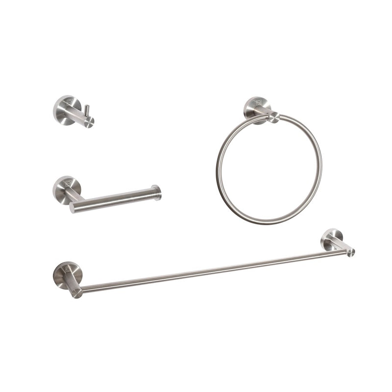 Elegant Lighting Freya 4Pc Bathroom Hardware Set, Brushed Nickel
