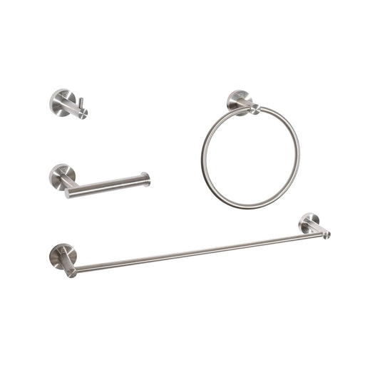 Elegant Lighting Freya 4Pc Bathroom Hardware Set, Brushed Nickel