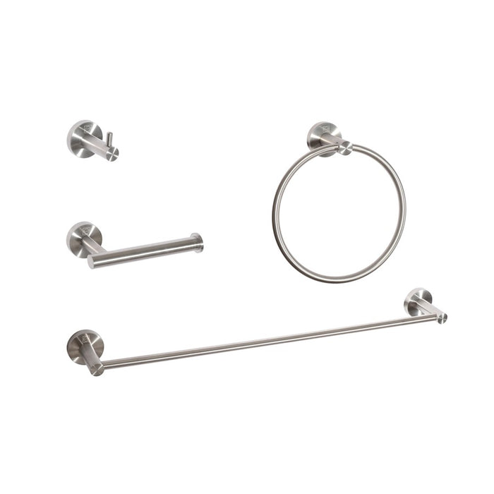 Elegant Lighting Freya 4Pc Bathroom Hardware Set, Brushed Nickel