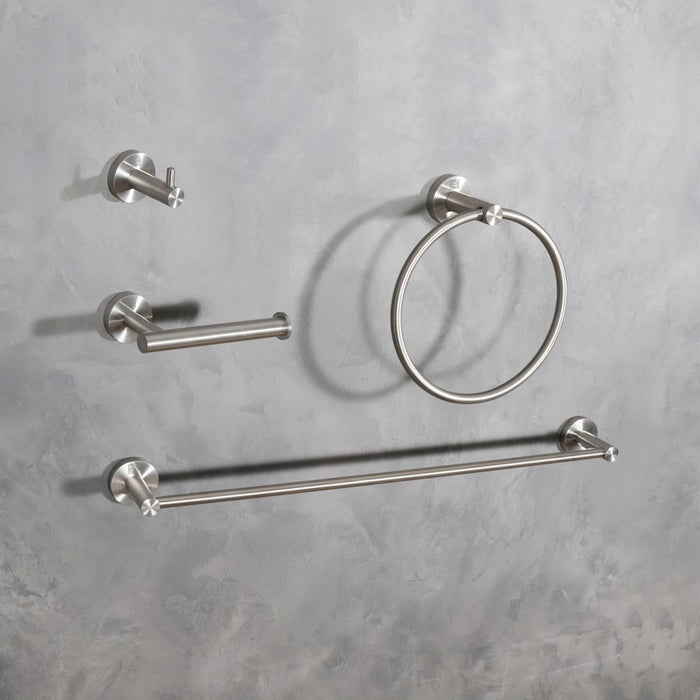 Elegant Lighting Freya 4Pc Bathroom Hardware Set, Brushed Nickel
