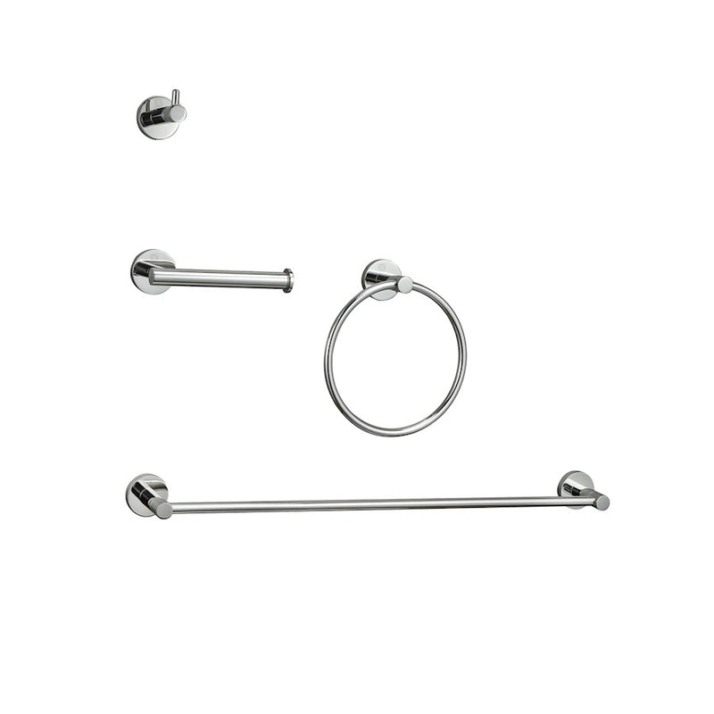 Elegant Lighting Freya 4Pc Bathroom Hardware Set, Chrome