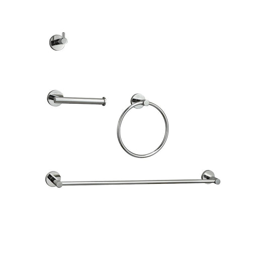 Elegant Lighting Freya 4Pc Bathroom Hardware Set, Chrome