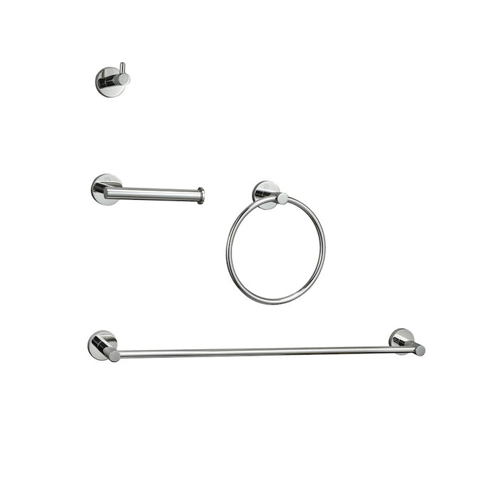 Elegant Lighting Freya 4Pc Bathroom Hardware Set, Chrome