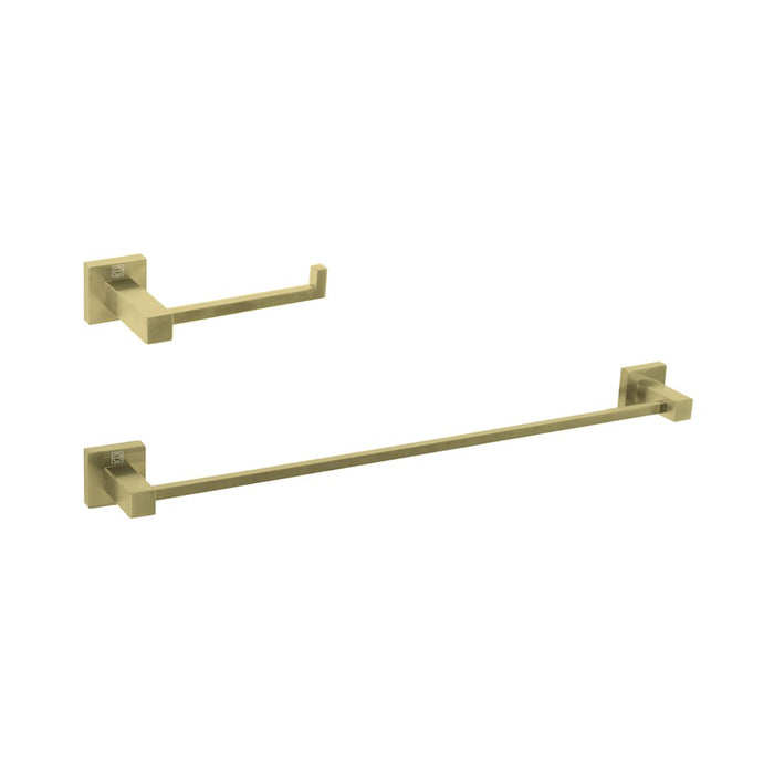 Elegant Lighting Isla 2Pc Bathroom Hardware Set, Brushed Gold
