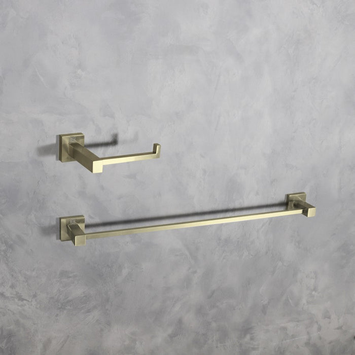 Elegant Lighting Isla 2Pc Bathroom Hardware Set, Brushed Gold