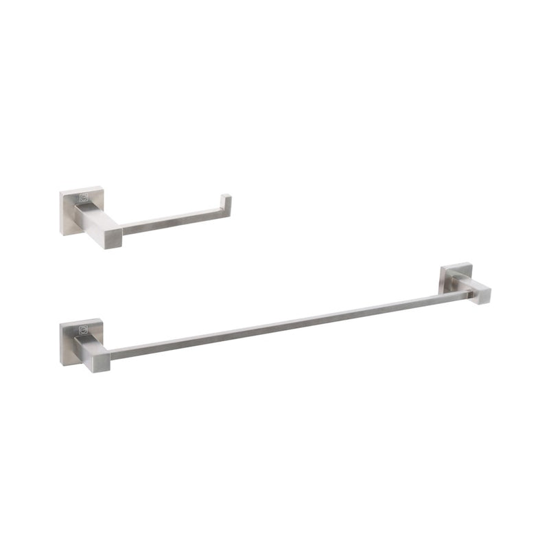 Elegant Lighting Isla 2Pc Bathroom Hardware Set, Brushed Nickel