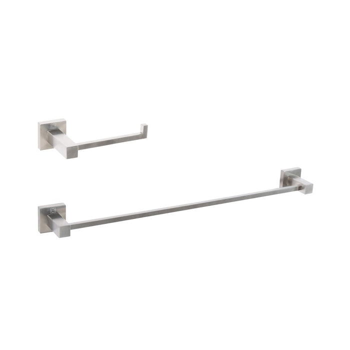 Elegant Lighting Isla 2Pc Bathroom Hardware Set, Brushed Nickel
