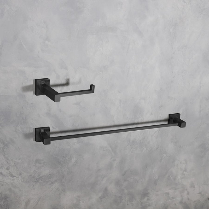 Elegant Lighting Isla 2Pc Bathroom Hardware Set, Matte Black