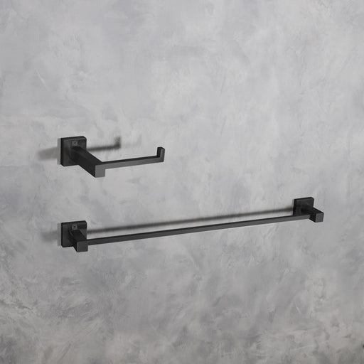 Elegant Lighting Isla 2Pc Bathroom Hardware Set, Matte Black