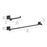 Elegant Lighting Isla 2Pc Bathroom Hardware Set, Matte Black