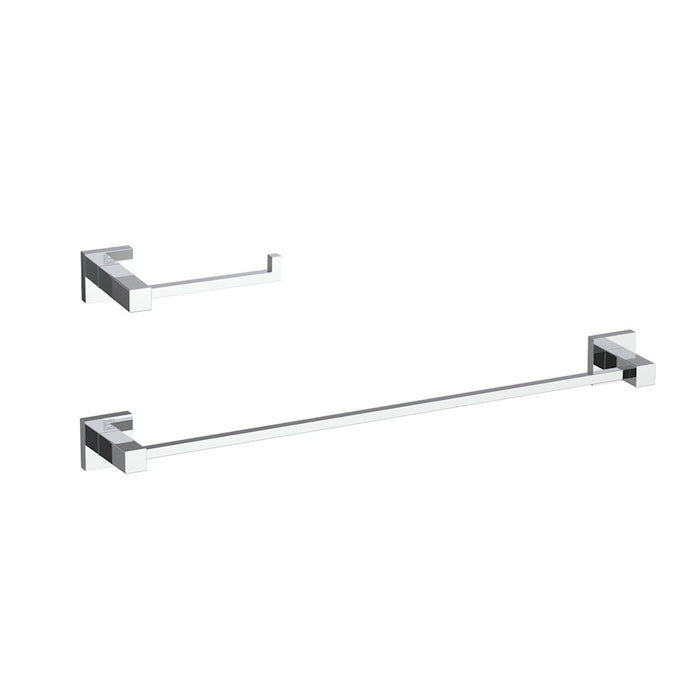 Elegant Lighting Isla 2Pc Bathroom Hardware Set, Chrome