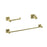 Elegant Lighting Isla 3Pc Bathroom Hardware Set, Brushed Gold