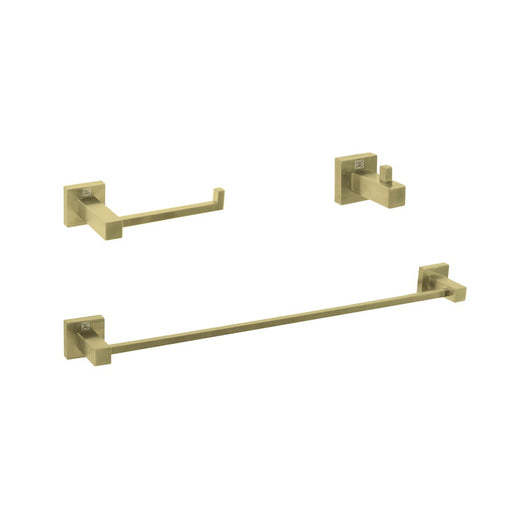 Elegant Lighting Isla 3Pc Bathroom Hardware Set, Brushed Gold
