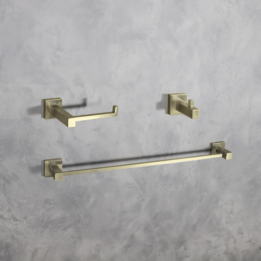 Elegant Lighting Isla 3Pc Bathroom Hardware Set, Brushed Gold