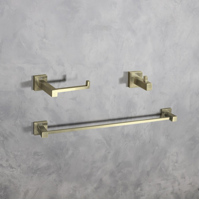 Elegant Lighting Isla 3Pc Bathroom Hardware Set, Brushed Gold