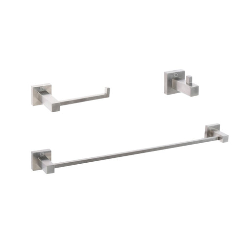 Elegant Lighting Isla 3Pc Bathroom Hardware Set, Nickel