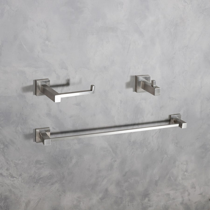 Elegant Lighting Isla 3Pc Bathroom Hardware Set, Nickel