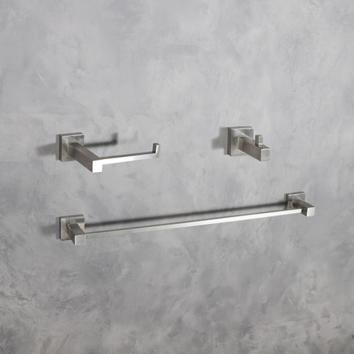 Elegant Lighting Isla 3Pc Bathroom Hardware Set, Nickel