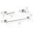 Elegant Lighting Isla 3Pc Bathroom Hardware Set, Nickel