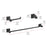 Elegant Lighting Isla 3Pc Bathroom Hardware Set, Black