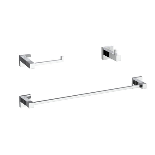 Elegant Lighting Isla 3Pc Bathroom Hardware, Chrome