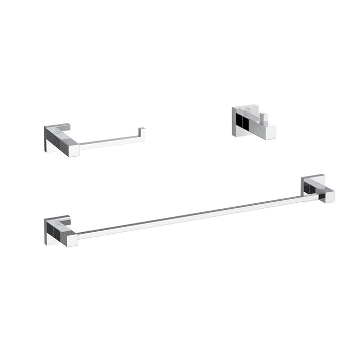 Elegant Lighting Isla 3Pc Bathroom Hardware, Chrome