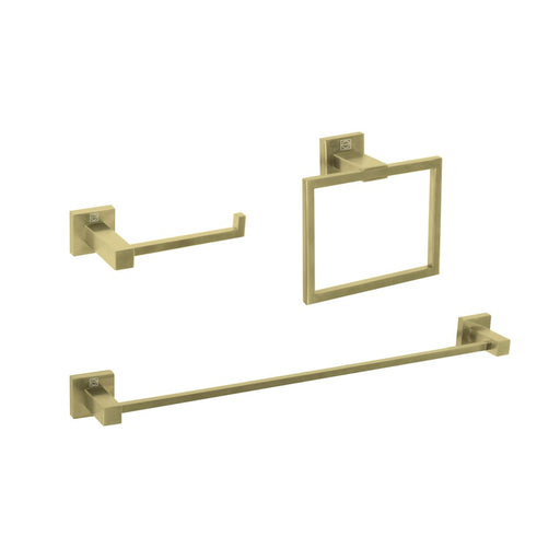 Elegant Lighting Isla 3Pc Bathroom Hardware Set, Gold