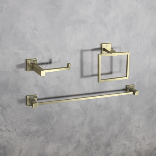 Elegant Lighting Isla 3Pc Bathroom Hardware Set, Gold
