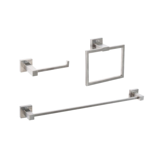 Elegant Lighting Isla 3Pc Bathroom Hardware Set, Brushed Nickel