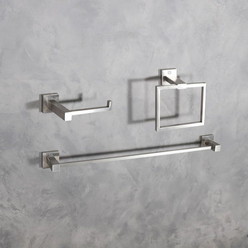 Elegant Lighting Isla 3Pc Bathroom Hardware Set, Brushed Nickel