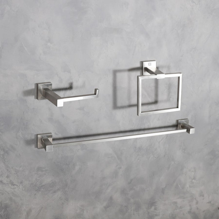 Elegant Lighting Isla 3Pc Bathroom Hardware Set, Brushed Nickel