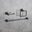 Elegant Lighting Isla 3Pc Bathroom Hardware Set, Matte Black