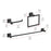 Elegant Lighting Isla 3Pc Bathroom Hardware Set, Matte Black