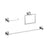 Elegant Lighting Isla 3Pc Bathroom Hardware Set, Chrome