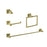 Elegant Lighting Isla 4Pc Bathroom Hardware Set, Brushed Gold