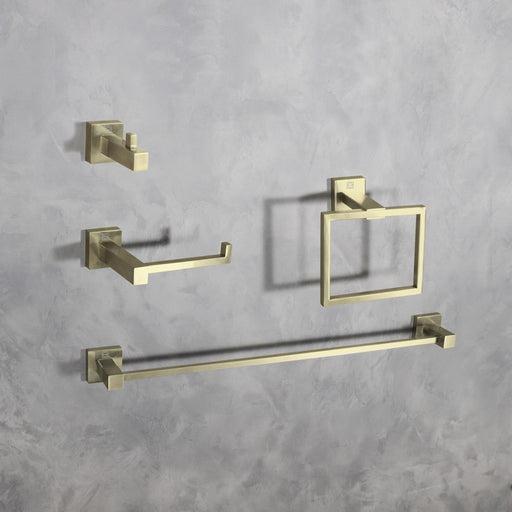 Elegant Lighting Isla 4Pc Bathroom Hardware Set, Brushed Gold